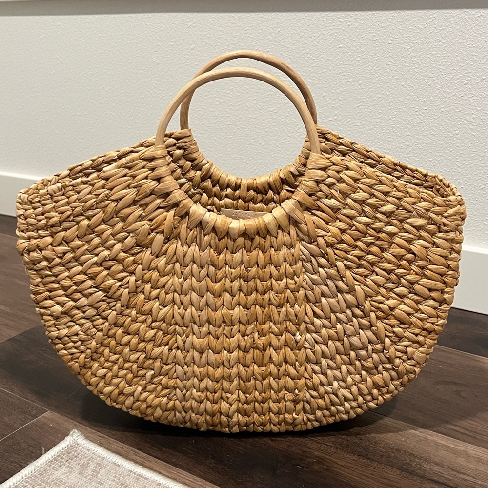 Zara Straw woven purse